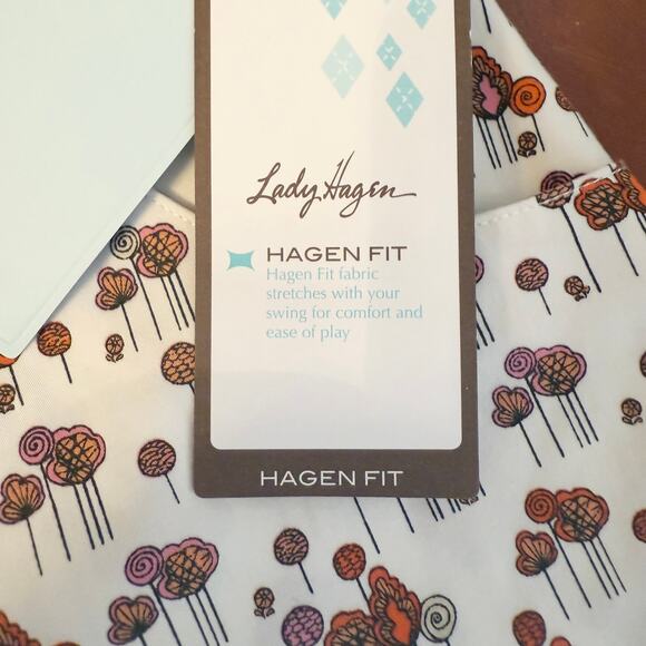 Lady Hagen Etiquette Skort Sz 12 Blossom Print Golf Skirt 17” NWT - Picture 5 of 14